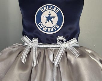 Dallas Cowboys Dog Dress Dog Satin Dress Dallas Cowboys Fancy Dog Dress Dallas Cowboys Pet Dog Costume Etsy