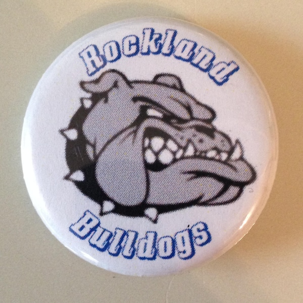 Rockland Bulldogs Magnet. 1.25 inch Rockland, MA. South Shore