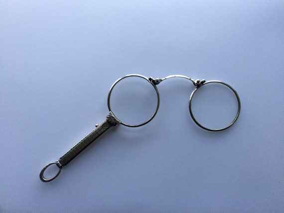 Lorgnettes. Antique Pinznez. Sterling Silver 925 … - image 1