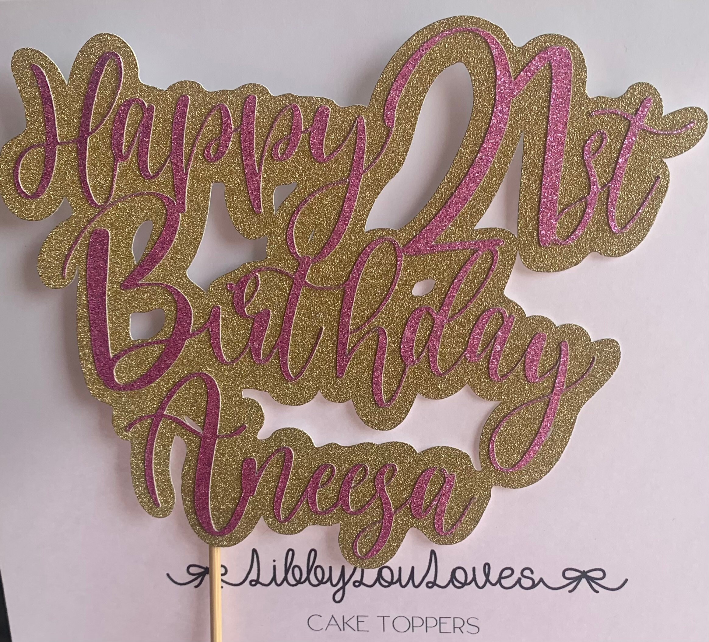 Personalised Double Layer Cake Topper. Choose up to 3 Words Etsy UK