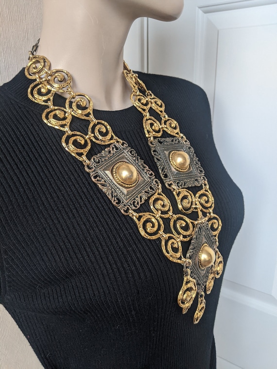 Early 1960's Kenneth Lane Couture Vintage Bib Neck