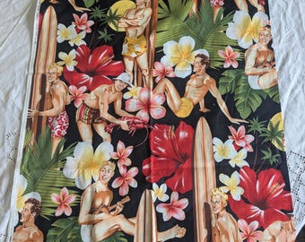Alexander Henry 1 yard Beach Boys 2002 pin-up boys HTF Black