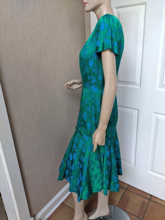 Elinor Gay Dress Turquoise Blue Green Drop Waist … - image 5