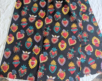 Alexander Henry Corazones 2005 Hearts Day of the Dead 2 yards Black