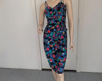 Glam 1950's Alix of Miami Bombshell Dress S Bullet Bra