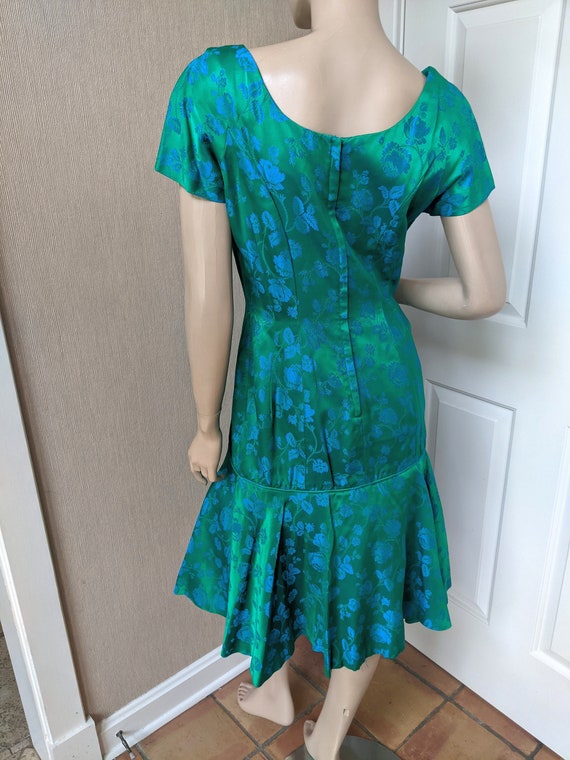 Elinor Gay Dress Turquoise Blue Green Drop Waist … - image 3