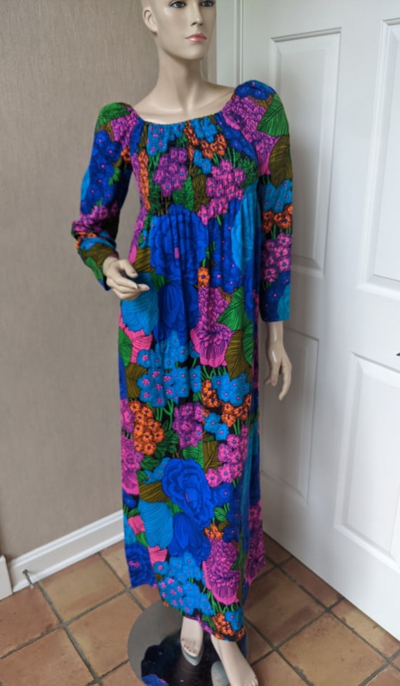 KRIST Gudnasen Vintage 1970's Dress Bright Vivid M