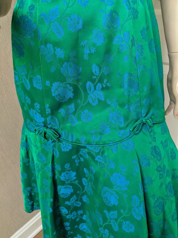 Elinor Gay Dress Turquoise Blue Green Drop Waist … - image 7