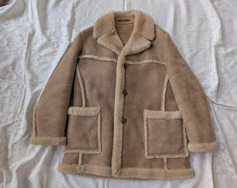 SAWYER Californian Shearling Jacket Coat 44 Vintage Neiman Marcus