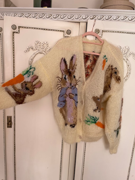 Handmade Vintage Mohair Cardigan Peter Rabbit - Etsy Handmade Vintage Mohair Cardigan Peter Rabbit - Etsy