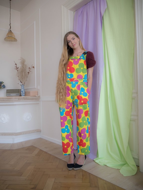 1970s hippie workwear overalls