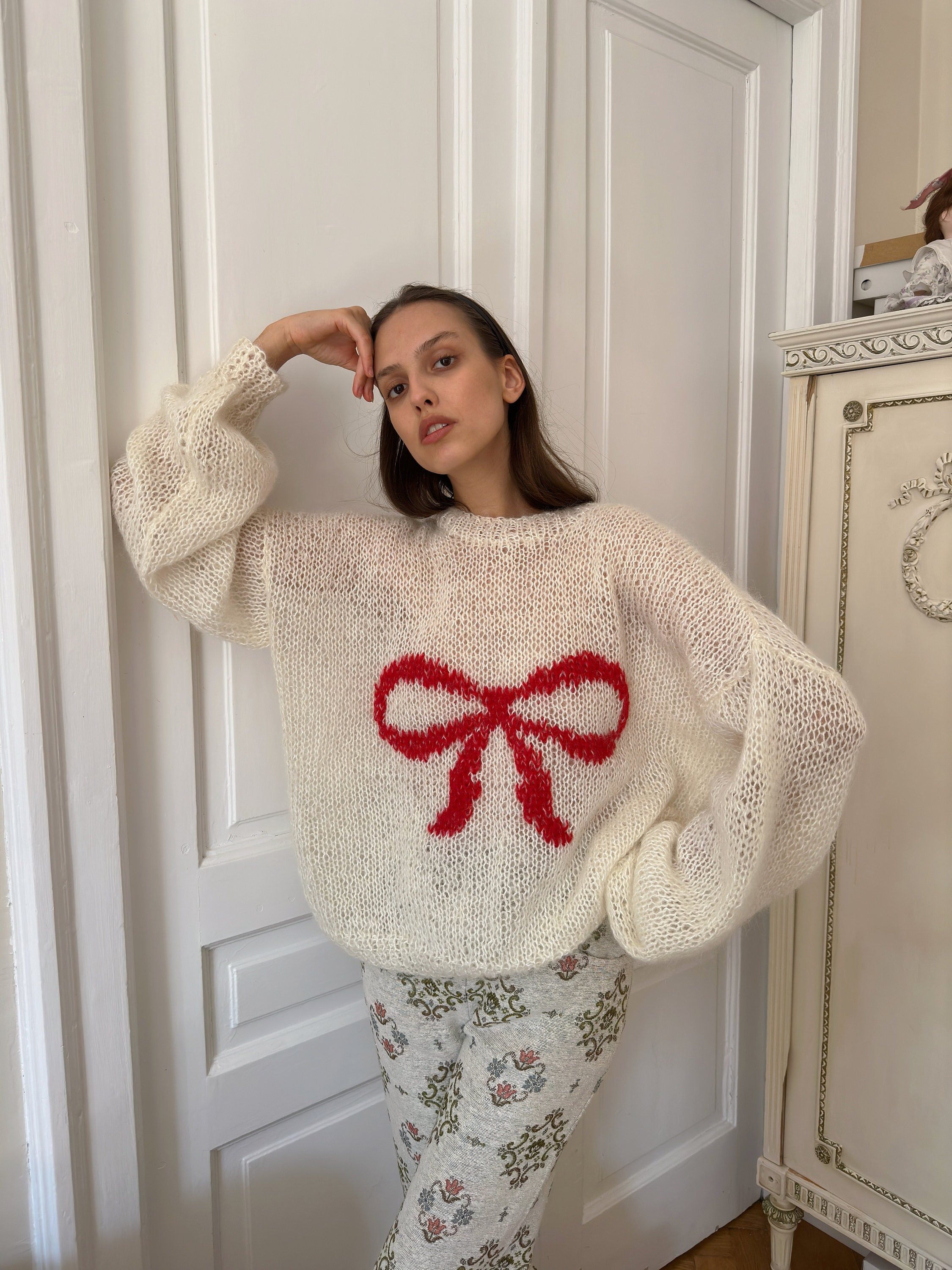 Ribbon Knit Sweater - Etsy
