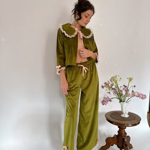 Green Velvet Set of two pieces