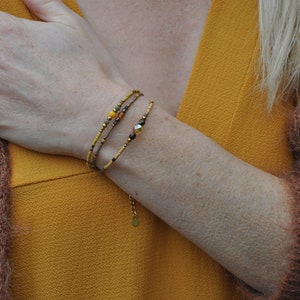 Mustard 3-row bracelet image 5