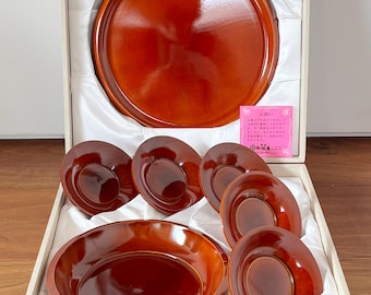 Brand New Vintage Japanese Hida Takayama Shunkei Lacquer Guest Set