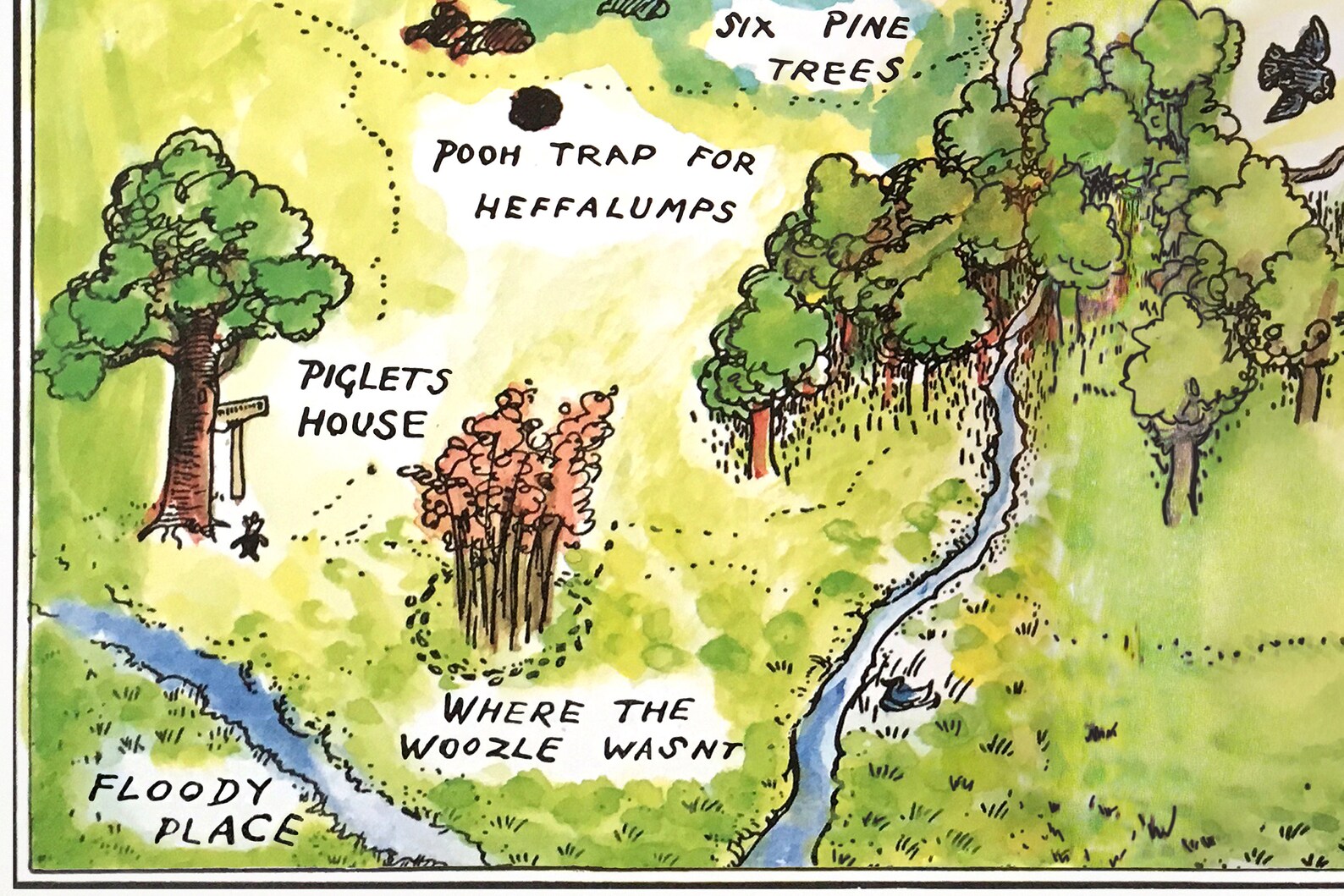 100 Acre woods map sign Classic Winnie the Pooh Nursery 100 Etsy