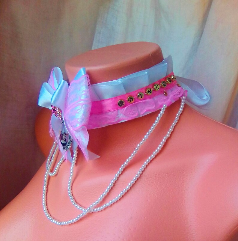 Bunny Pedant KItten Play Collar PinkyWhite DADDYS Etsy
