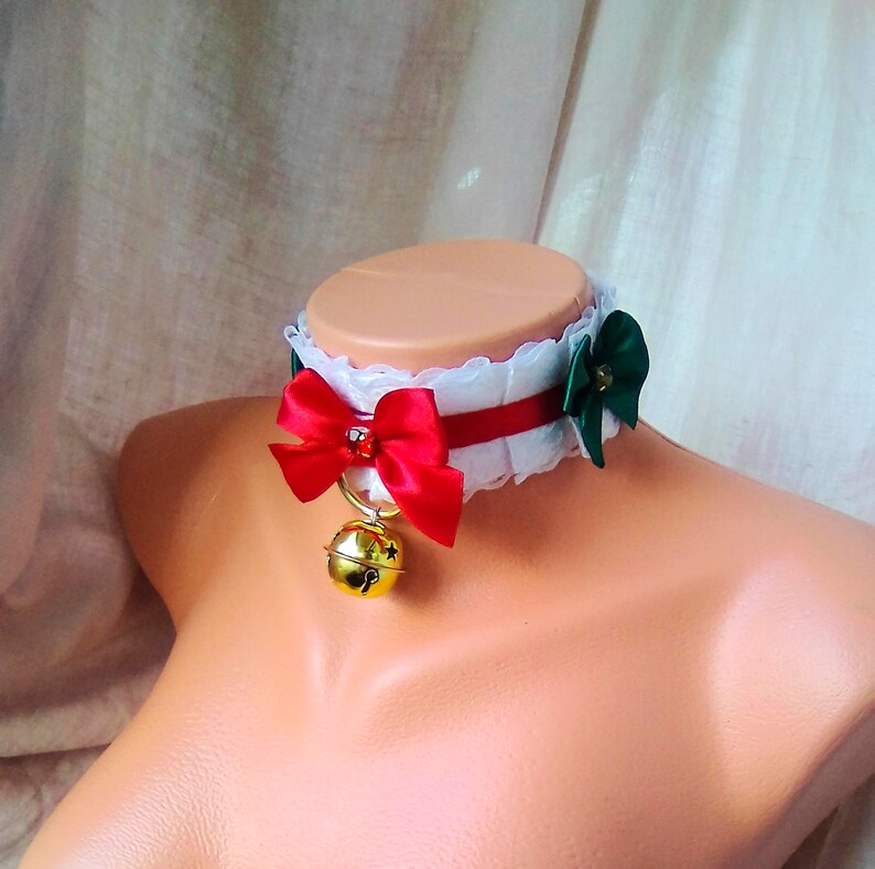 CUSTOM SIZE Durable Kitten Play Collar Christmas Neko Theme Etsy