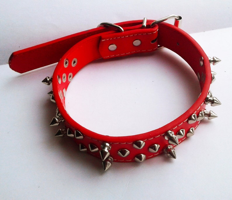 Collar Leather dog collar Harley Queen Cosplay rolled Etsy