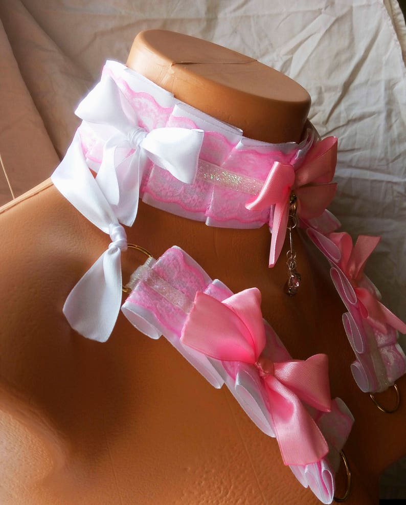 Kitten play collar and leash Kitten play collar pink Kitten Etsy