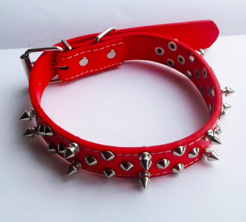 Collar Leather dog collar Harley Queen Cosplay rolled Etsy