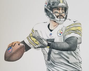 Hand drawn colored pencil art prints including pop art, superheroes, sports, animals and musicians.