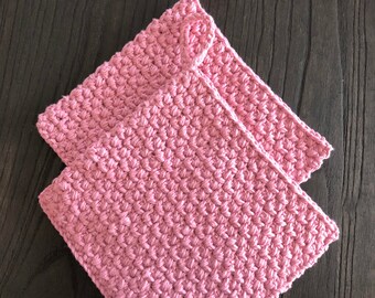 Pink Crochet Pot Holder, Hot Pad