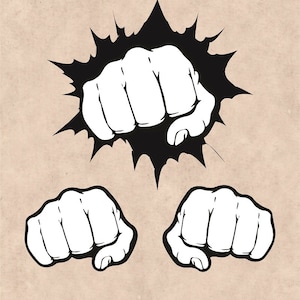 Puño Svg, Boxer Svg, Fist clipart, Fist vector, Clenched fist svg, Fighter Fist svg, Boxer Fist Silhouette, Hands svg, Guantes de boxeo, Boxer