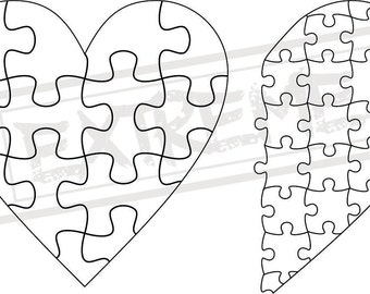coaster jigsaw puzzle template collection dxf eps svg zip etsy