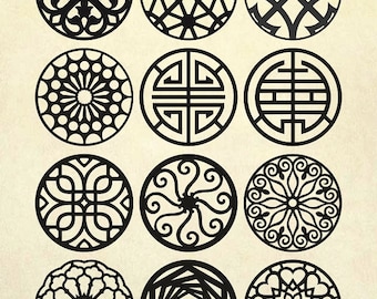 Coasters Stencil svg, Patrones de Vector Mandala, Paneles Vectoriales, Ornamentos de Círculo Decorativo, círculos ornamentales, Patrón Geométrico, Decoración de Pared