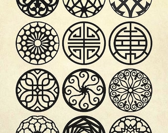 Coasters Stencil svg, Mandala Vector patterns, Vector Panels, Decorative Circle Ornaments, ornamental circles, Geometric Pattern, Wall Decor