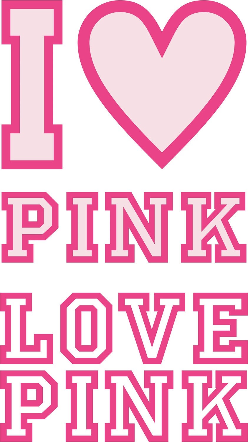 Love Pink SVG Cutting File, Cricut, Laser Engrave, Cutting File, AI, CDR,  Eps, Jpg, Png and Svg 