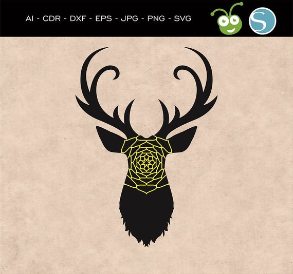Download Deer Head Svg Deer Head Mandala Deer Head Silhouette Animal Etsy