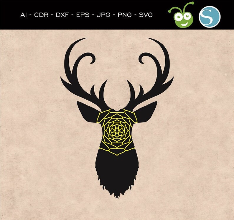 Download Hirsch Kopf Svg Hirsch Kopf Mandala Hirschkopf Silhouette ...
