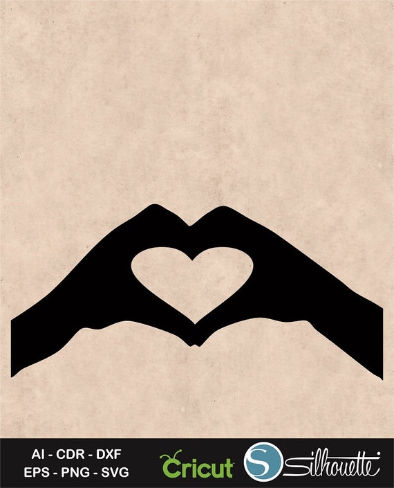 Serce Dłonie Svg Sylwetka Miłości Dłoni Serce W Kształcie Rąk Serce Kocham Cię Serce Sylwetka Svg Love Hands Svg Kocham Cię Svg