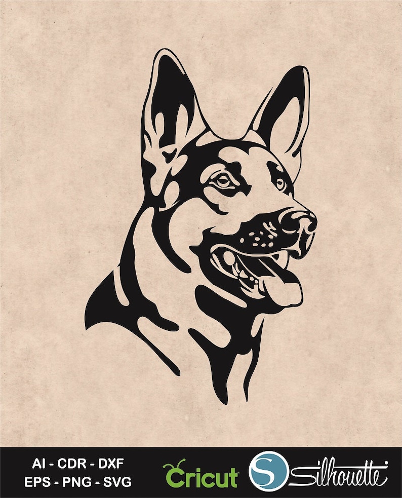 Pastore Tedesco In Formato Svg K 9 Cane Poliziotto Svg Cane Etsy