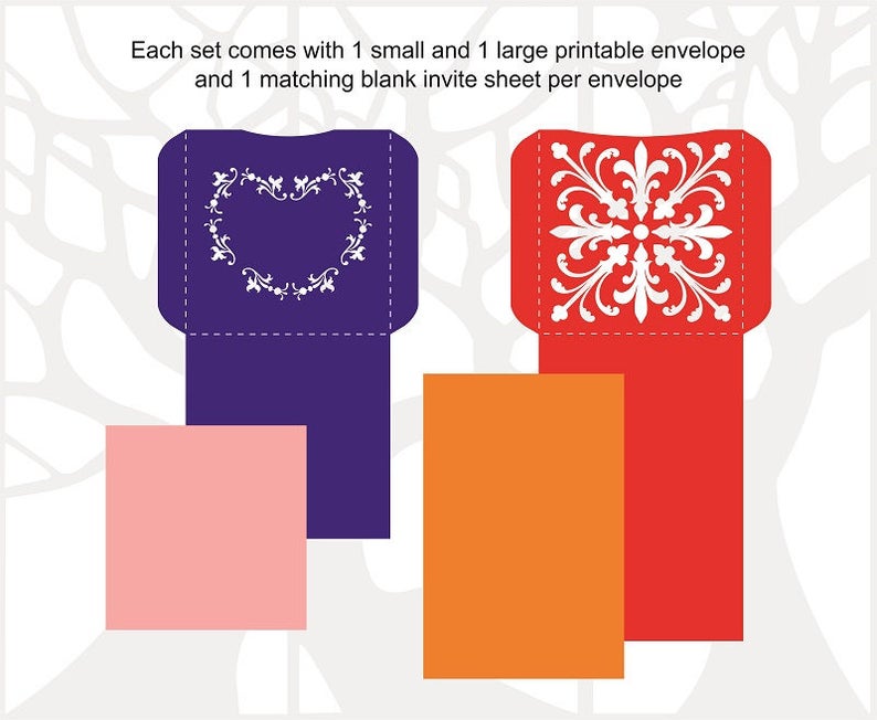 Cricut envelope svg Silhouette SVG Template Cut file Instant Download Laser Cuttable Pocket Envelope Template Wedding Envelope SVG