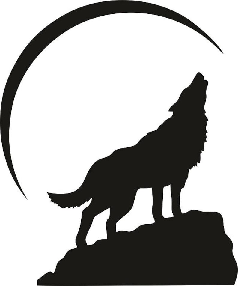 Download Wolf Howling at the Moon Silhouette Wolf Clip Art Moon svg ...