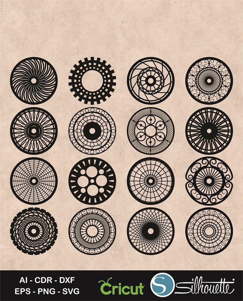 Coasters Stencil Svg Mandala Vector Patterns Vector Panels Etsy