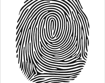 Fingerprint SVG, Fingerprint Silhouette,