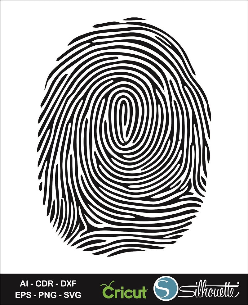 Fingerprint SVG Fingerprint Silhouette Etsy