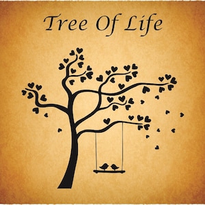 Tree of Life svg, Love Tree, Tree cut file, Vector Tree, Tree Silhouette, Tree illustration, tree Clipart, Tree of life digital download