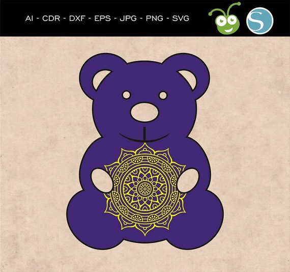 Download Teddy Bear svg Teddy Bear Mandala Bear silhouette Animal | Etsy