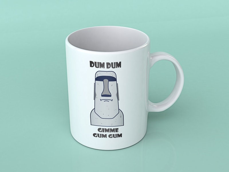 Easter Island Head Svg Dum Dum Wants Gum Gum Moai Easter Etsy UK