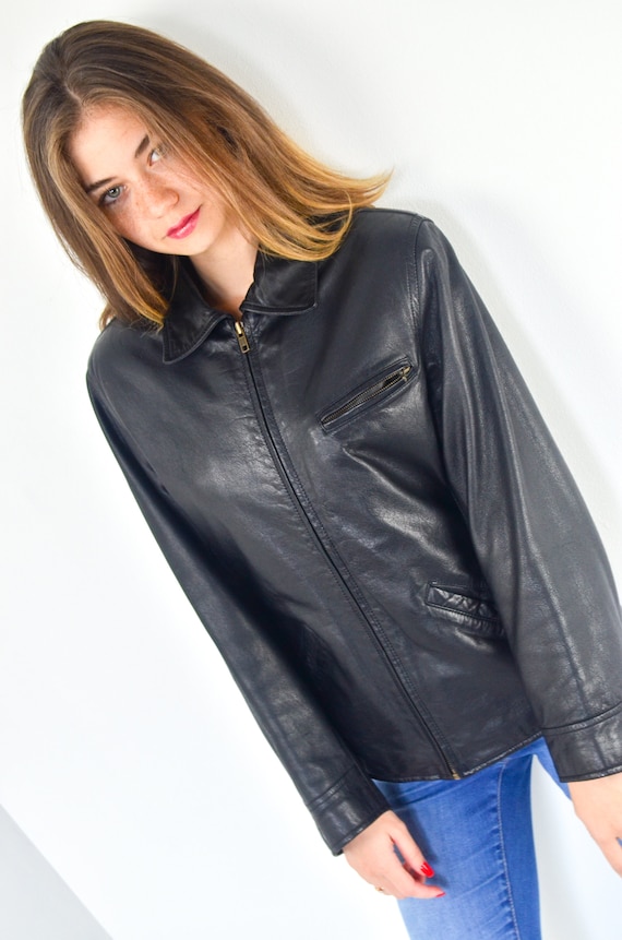 womens ralph lauren leather jacket