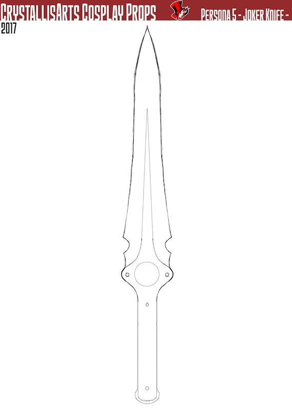 items similar to persona 5 joker knife cosplay weapon template