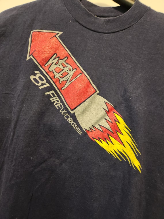 Vintage 80s WEBN Fireworks Single Stitch T Shirt - image 2
