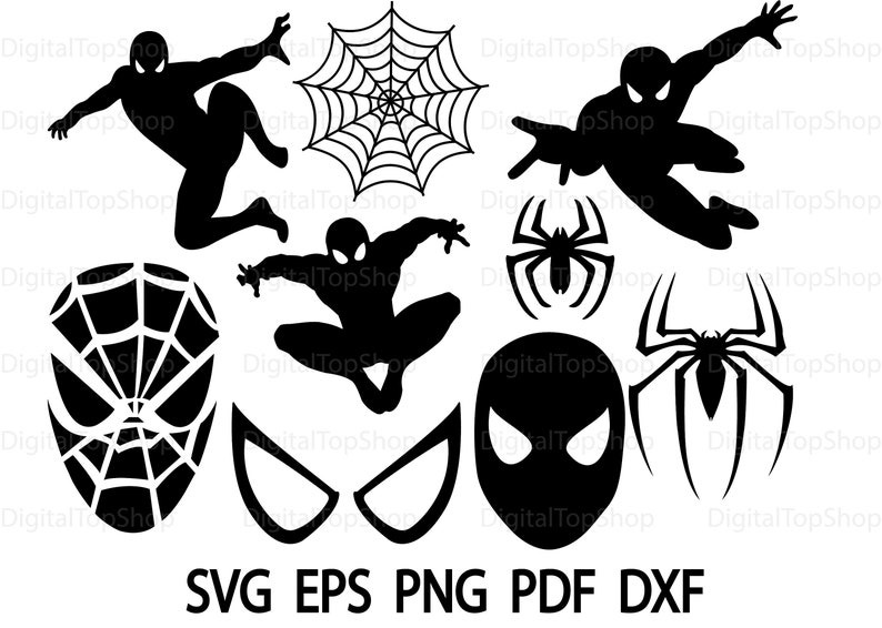 Download Spiderman Svg Spiderman Cutfiles Dxf Eps & Png Cutfiles | Etsy