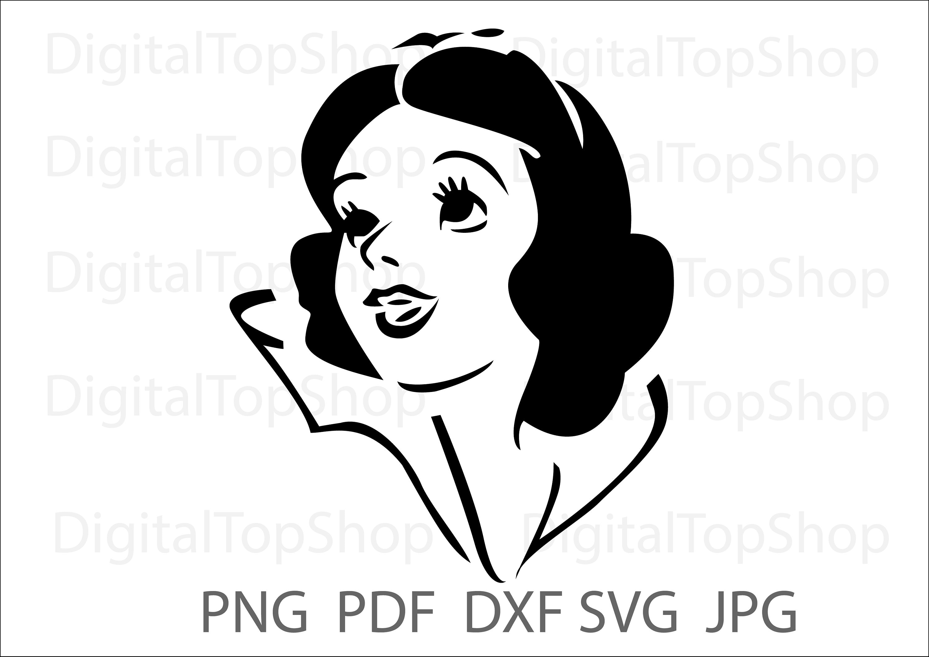 Snow White Disney Princess SVG Cutting file heat transfer | Etsy