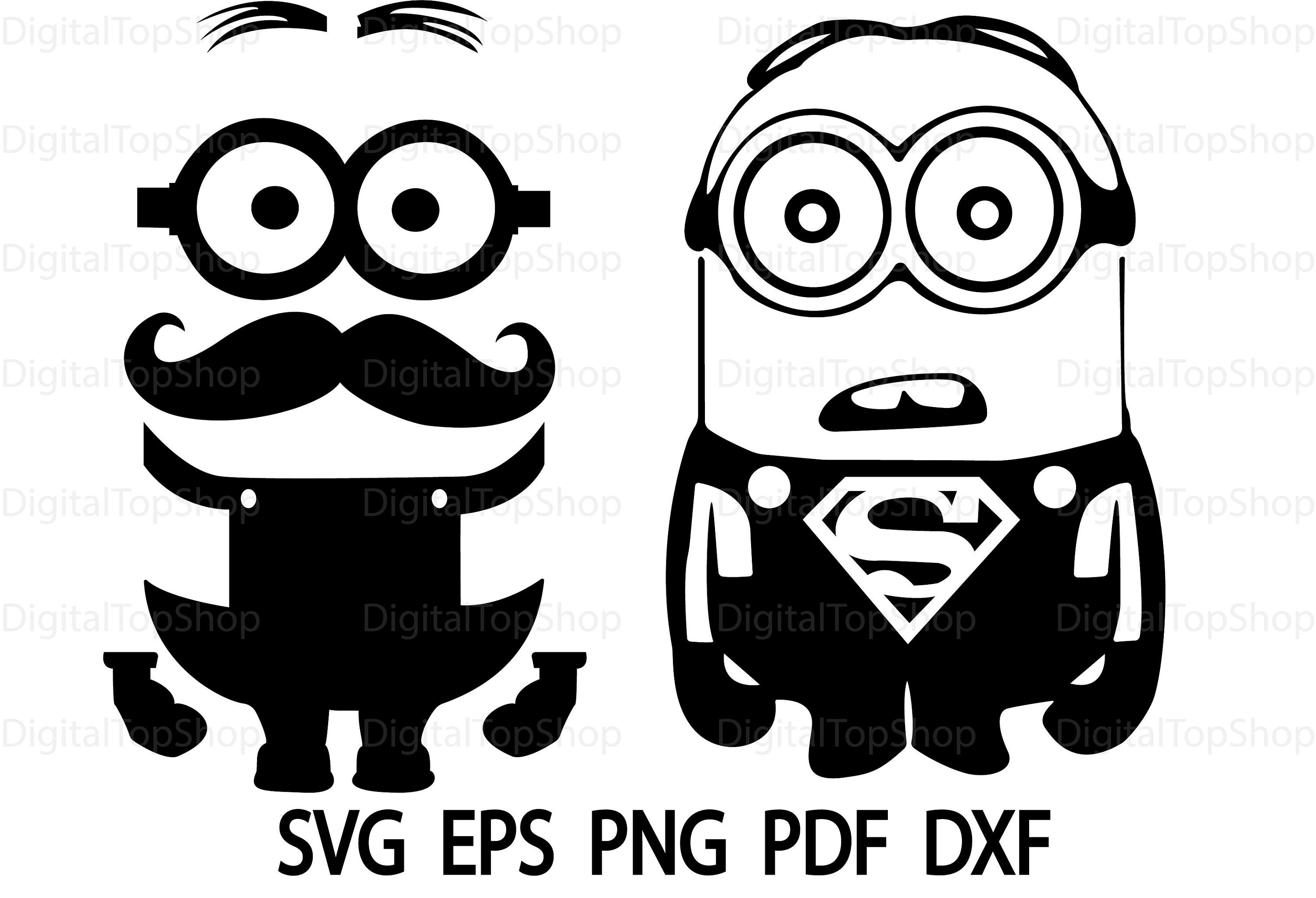 Download Minions SVG Minion svg Minion Silhouette Minion cricut | Etsy